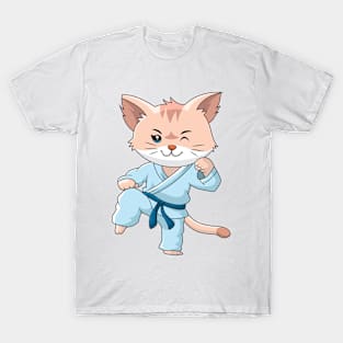 Taekwondo cute cat characte T-Shirt